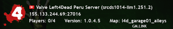 Valve Left4Dead Peru Server (srcds1014-lim1.251.2)