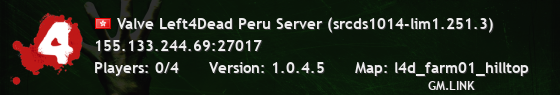 Valve Left4Dead Peru Server (srcds1014-lim1.251.3)