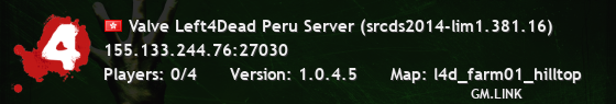 Valve Left4Dead Peru Server (srcds2014-lim1.381.16)