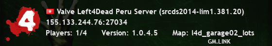 Valve Left4Dead Peru Server (srcds2014-lim1.381.20)