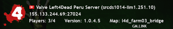 Valve Left4Dead Peru Server (srcds1014-lim1.251.10)