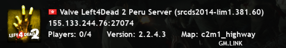 Valve Left4Dead 2 Peru Server (srcds2014-lim1.381.60)