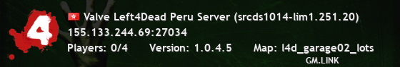 Valve Left4Dead Peru Server (srcds1014-lim1.251.20)