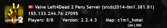 Valve Left4Dead 2 Peru Server (srcds2014-lim1.381.81)