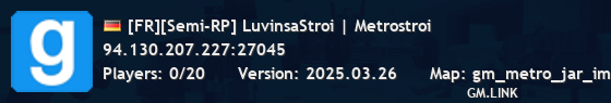 [FR][Semi-RP] LuvinsaStroi | Metrostroi