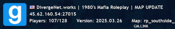 DivergeNet.works | 1980's Mafia Roleplay | MAP UPDATE