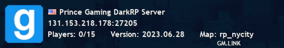 Prince Gaming DarkRP Server