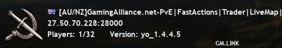 [AU/NZ]GamingAlliance.net-PvE|FastActions|Trader|LiveMap|NoWipe