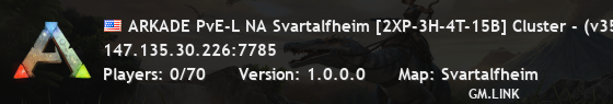 ARKADE PvE-L NA Svartalfheim [2XP-3H-4T-15B] Cluster - (v358.24