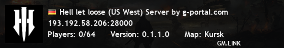 Hell let loose (US West) Server by g-portal.com