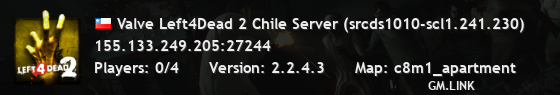 Valve Left4Dead 2 Chile Server (srcds1010-scl1.241.230)