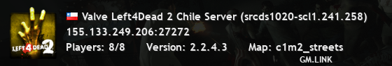 Valve Left4Dead 2 Chile Server (srcds1020-scl1.241.258)