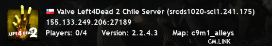 Valve Left4Dead 2 Chile Server (srcds1020-scl1.241.175)