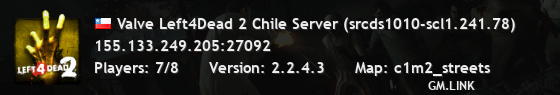 Valve Left4Dead 2 Chile Server (srcds1010-scl1.241.78)