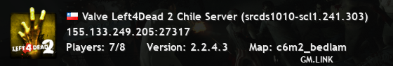 Valve Left4Dead 2 Chile Server (srcds1010-scl1.241.303)