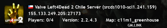 Valve Left4Dead 2 Chile Server (srcds1010-scl1.241.159)