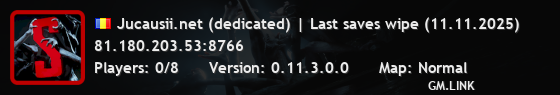 Jucausii.net (dedicated) | Last saves wipe (11.11.2025)