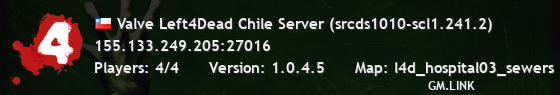 Valve Left4Dead Chile Server (srcds1010-scl1.241.2)