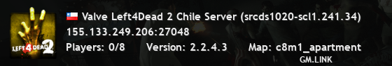 Valve Left4Dead 2 Chile Server (srcds1020-scl1.241.34)