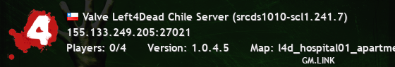 Valve Left4Dead Chile Server (srcds1010-scl1.241.7)