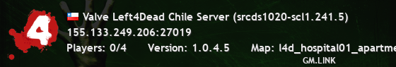 Valve Left4Dead Chile Server (srcds1020-scl1.241.5)