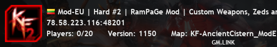 Mod-EU | Hard #2 | RamPaGe Mod | Custom Weapons, Zeds and More
