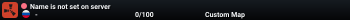 Name is not set on server