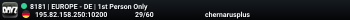 8181 | EUROPE - DE | 1st Person Only