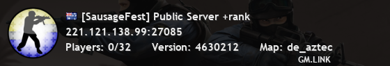 [SausageFest] Public Server +rank