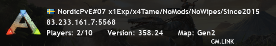 NordicPvE#07 x1Exp/x4Tame/NoMods/NoWipes/Since2015