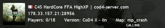 C4S HardCore FFA HighXP | cod4-server.com