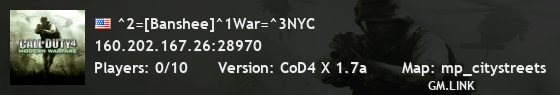 ^2=[Banshee]^1War=^3NYC
