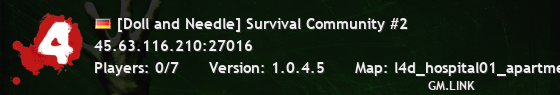 [Doll and Needle] Survival Community #2 | 2m (0.01 SI/min - 3 k