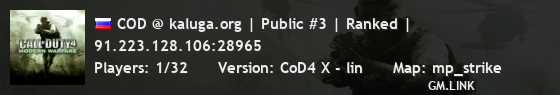 COD @ kaluga.org | Public #3 | Ranked |