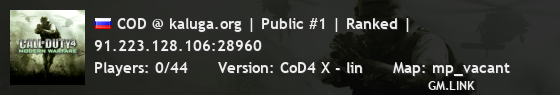 COD @ kaluga.org | Public #1 | Ranked |