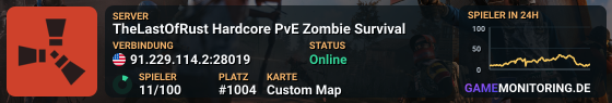 TheLastOfRust Hardcore PvE Zombie Survival
