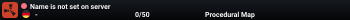 Name is not set on server