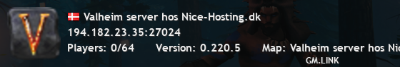 Valheim server hos Nice-Hosting.dk