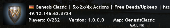 Genesis Classic | 5x-2x/4x Actions | Free Deeds/Upkeep | https: