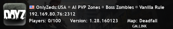 OnlyZeds:USA ☣ AI PVP Zones ☣ Boss Zombies ☣ Vanilla Rule