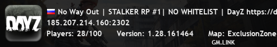 No Way Out | STALKER RP #1| NO WHITELIST | DayZ https://discord