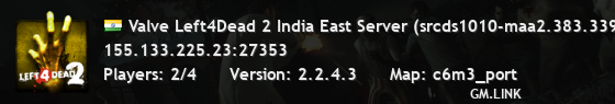 Valve Left4Dead 2 India East Server (srcds1010-maa2.383.339)