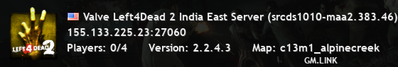 Valve Left4Dead 2 India East Server (srcds1010-maa2.383.46)