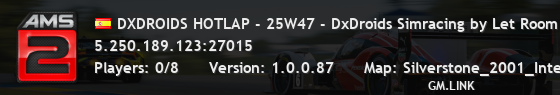 DXDROIDS HOTLAP - 25W47 - DxDroids Simracing by Let Room - SEAS