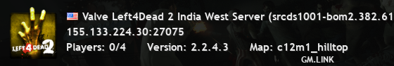 Valve Left4Dead 2 India West Server (srcds1001-bom2.382.61)