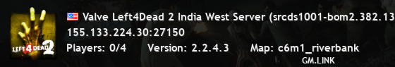 Valve Left4Dead 2 India West Server (srcds1001-bom2.382.136)