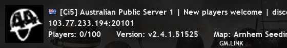 [Ci5] Australian Public Server 1 | New players welcome | discor