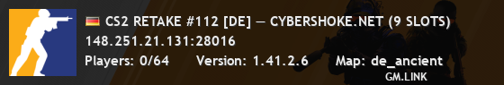 CS2 RETAKE #112 [DE] — CYBERSHOKE.NET (9 SLOTS)