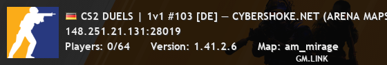 CS2 DUELS | 1v1 #103 [DE] — CYBERSHOKE.NET (ARENA MAPS)