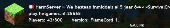 HarmServer » We bestaan inmiddels al 5 jaar 🎉 ★SurvivalCreative recentelijke geüpdatet en ★